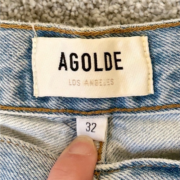 NWT AGOLDE Women’s Austin Mid Rise Slim in Lost 28” Inseam 100%‎ Cotton Size 32 - Picture 8 of 13